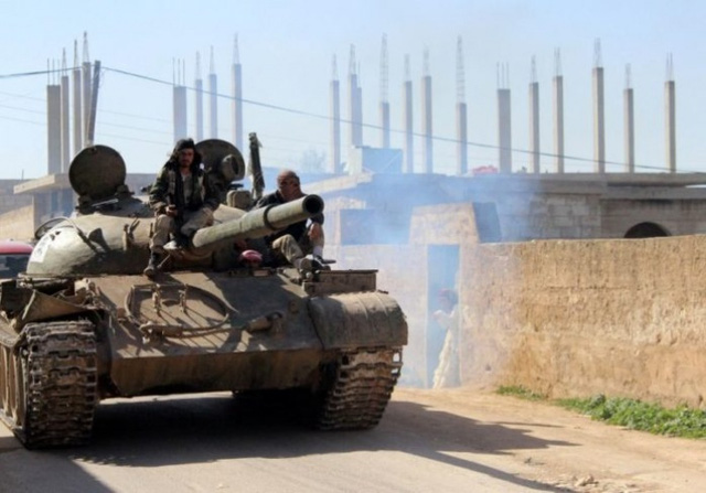 Xe tăng của phiến quân ở Morek, Hama